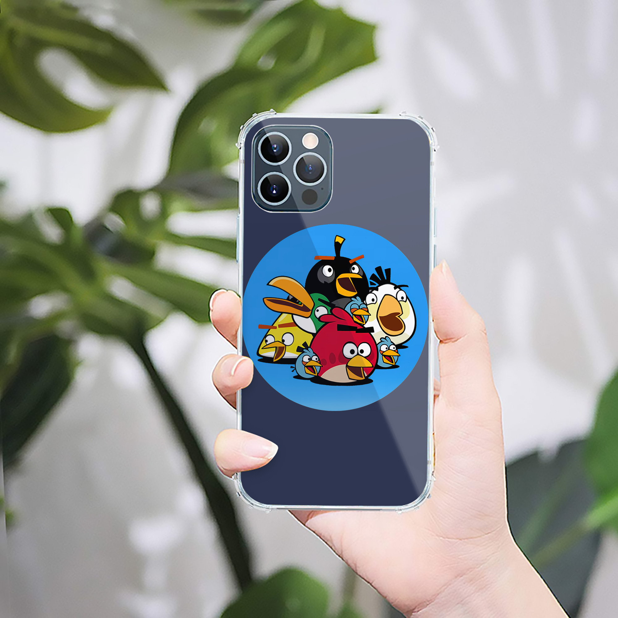 （画像用） Angry Birds アングリーバード 【iPhone 12シリーズ対応】透明スマホケース（クリアソフトケース）